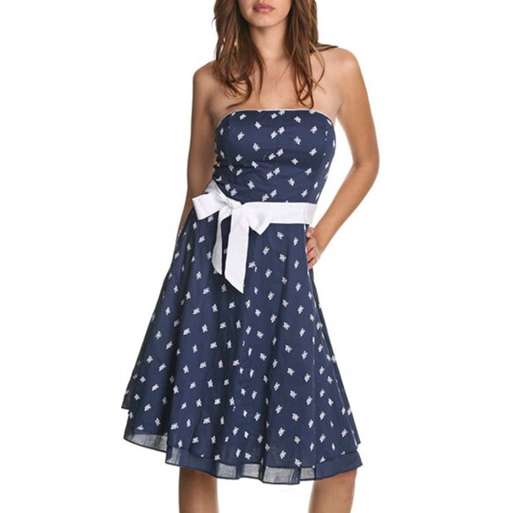 Guess Navy Strapless Dress ALT ASO Gabriella Montez - Picture 3 of 8